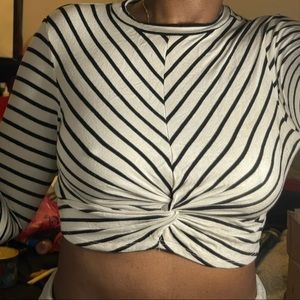 Long sleeve cross top